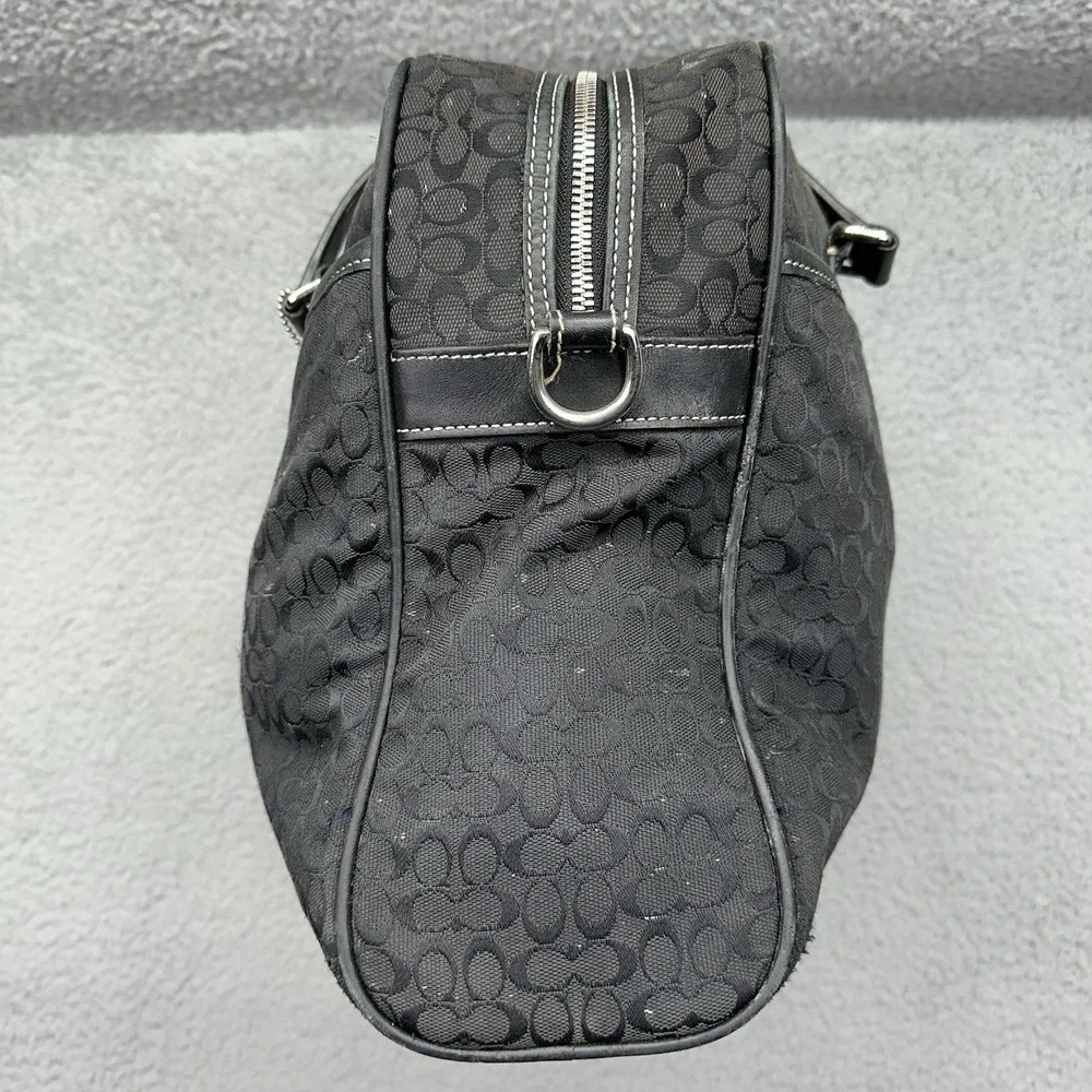 Coach Signature Black Briefcase Business Attache Laptop Bag w/o Shoulder Strap